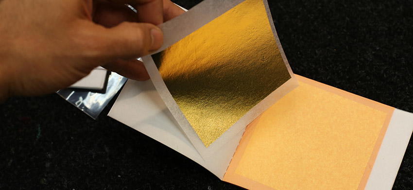Decoración Artesanía de Dorado 200 Hojas de Papel de Oro y Plata de Imitación para Artes 14 por 14 cm 